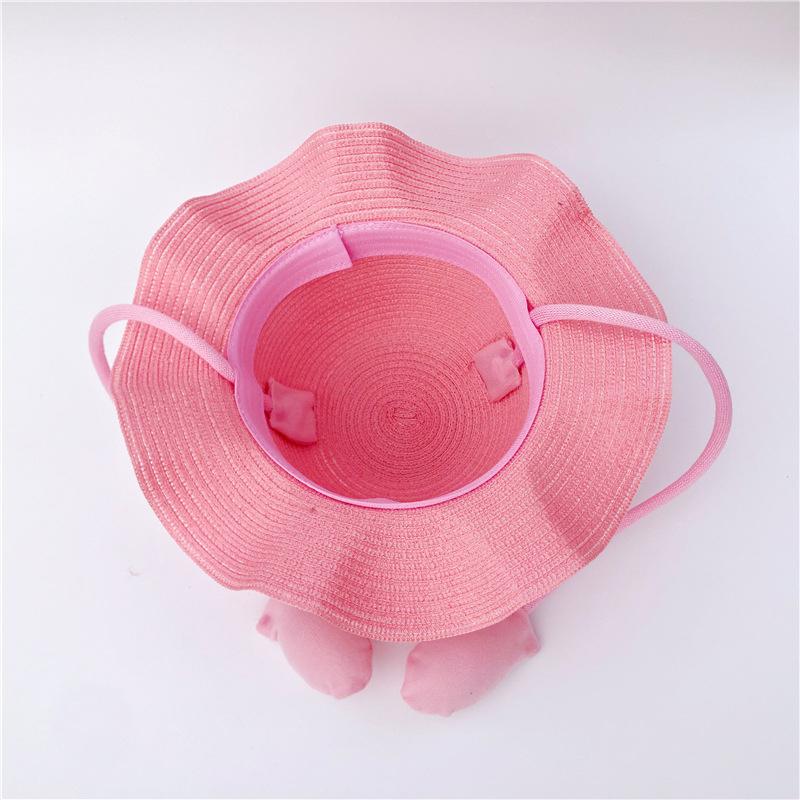 Kids Children Cute Cartoon Dance Ears Rabbit  Cap Fisherman Straw Hat