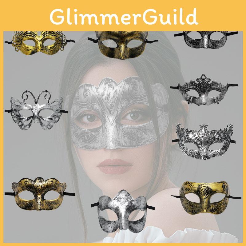 Unique Mysterious Angel Mask Retro Jazz Flathead Design Antique Half Face Mask For Halloween