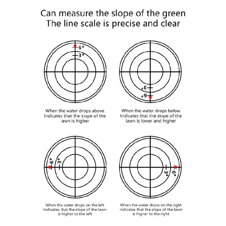Golfball Mark Bubble Levels Measuring Tool Golfs Putting Aid Tool Round Bubble Levels High Precisions Reader Easy to Use