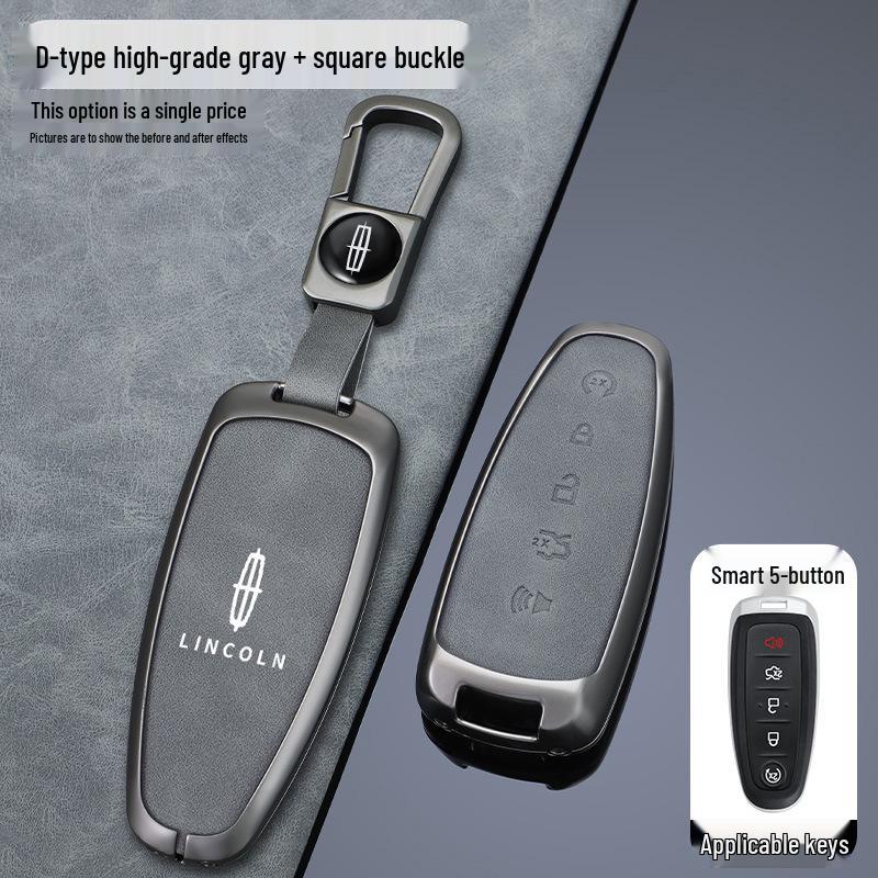 Premium Key Cover Compatible with Lincoln MKT and 2011-2013 Lincoln Navigator, with High-End Buckle