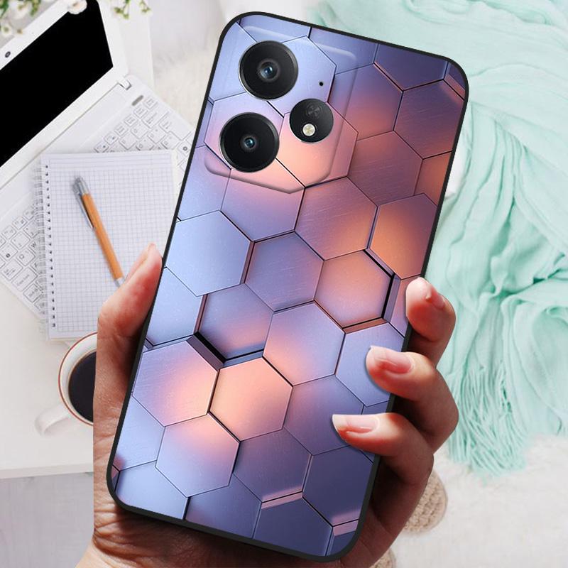 Pro Realme Neo7 Pouzdro Měkký Silikonový Kryt Černý Nárazník TPU Pro Realme Neo 7 Pouzdro Neo7 5G Funda Pouzdra na Telefon Matný Zadní Kryt