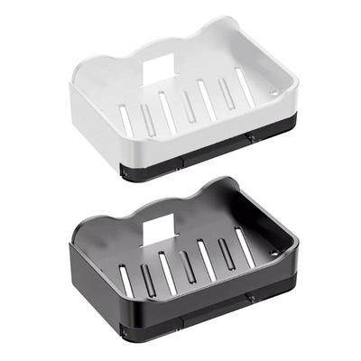 Dwupoziomowe pudełko na mydło Ociekacz Uchwyt na mydło Akcesoria łazienkowe Przyssawka Mydelniczka Taca Mydelniczka Do łazienki Mydło