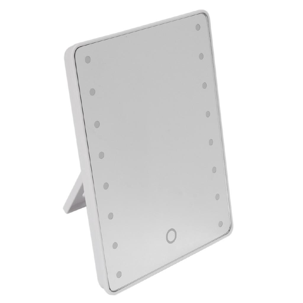 Espelho de Maquilhagem com Luz LED Lâmpada Espelho Cosmético Portátil com Ecrã Tátil Beleza Mesa de Toucador de Mesa Espelhos de Suporte Novo