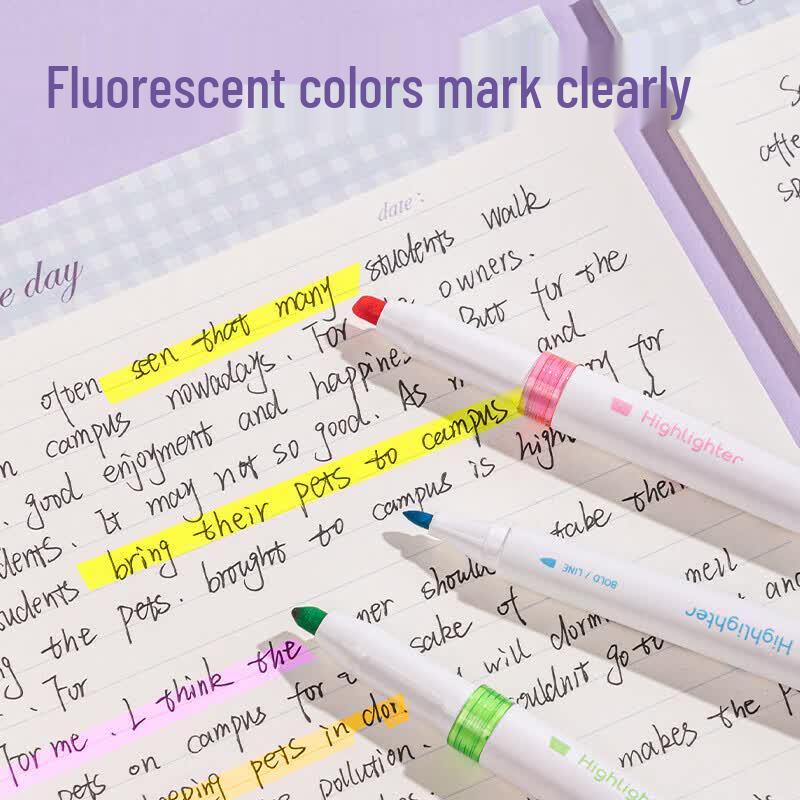 Deli Double-Ended Highlighter Pen Set