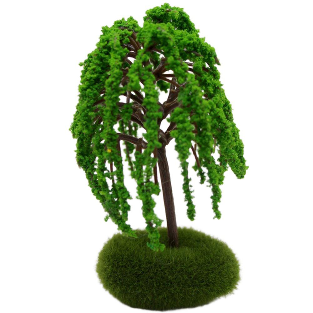 Plastic Miniature Simulated Trees for Model Train Displays and Architectural Landscapes Enhancing Overall Scene Realism