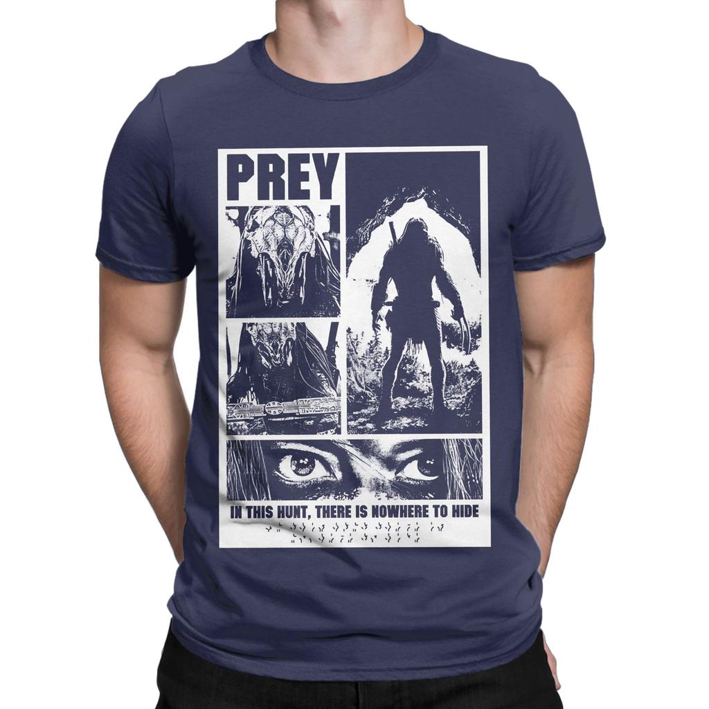 Prey Movie Black Version Funny Graphic 100 Cotton Tshirt Prey Tees Tops For Unisex