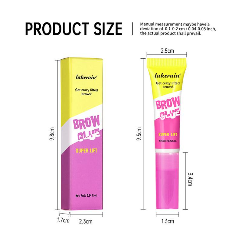 Super Lift Brow Crazy Lifed Brows Colla Gel per Laminazione Sopracciglia Tenuta Forte a Lunga Durata & Pettine Styling Integrato Cosmetici Trasparenti per Sopracciglia