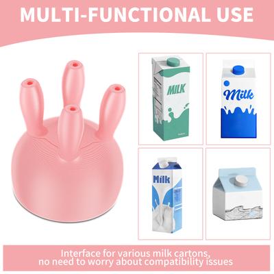 3/1pcs Milk Carton Cap Silicone Pouring Milk Bottle Cap Diverter Leak Proof Cow Udder Milk Carton Cap