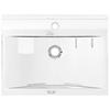 Lavabo rectangulaire en céramique gris - vidaXL - 60x46x16 cm - Avec trop-plein et trou de robinet