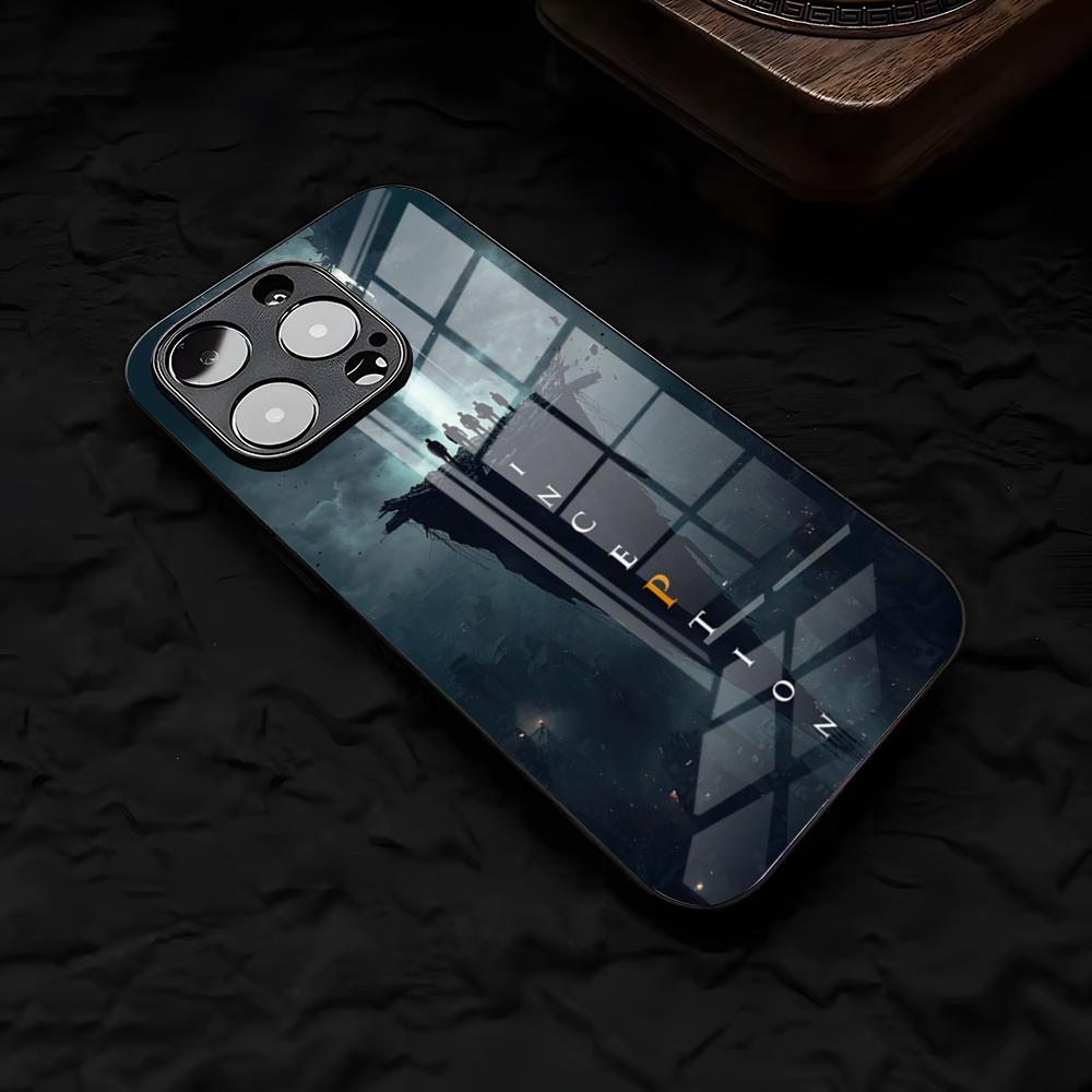 W-works I-Inception Phone Case For IPhone 17 Air 16 E Pro Max 15 14 13 Mini 12 Pro 11 Max Plus Black Glass Cover