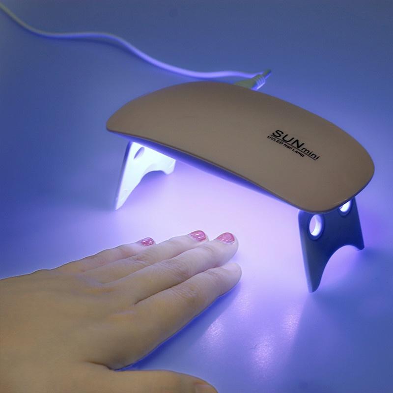 6W Portable Mini UV Nail Lamp USB Charge Timer LED Quick Dry Nails Gel Manicure for Nail Art