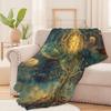 Cosmic Tree Blanket Galaxy Celestial Design Mystical Forest Pattern Soft Throw Boho Decor Bedroom Textile Spiritual Accessory