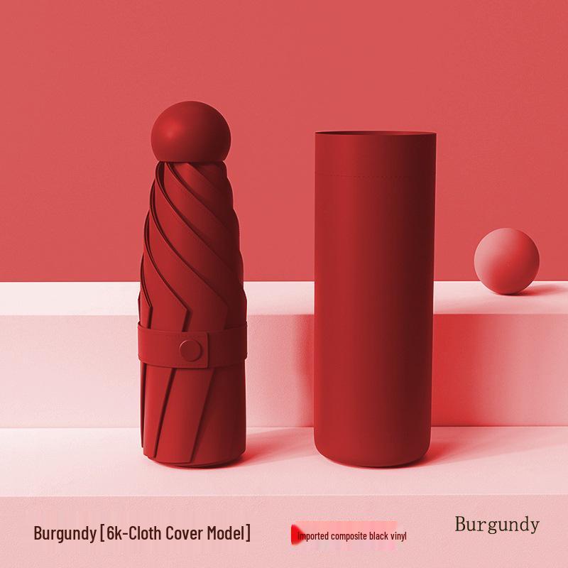 Compact Five-Fold Umbrella: Portable Pocket Sunshade & Rain Parasol for Women, Anti-UV Sunscreen Protection.