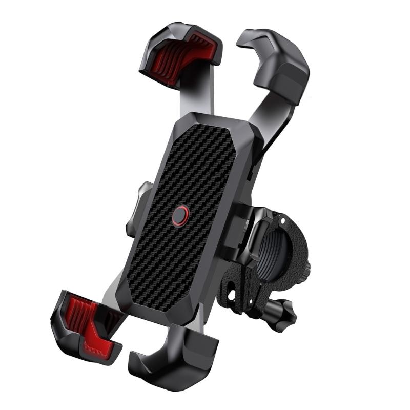 

Motorcycle Phone Mount with 360 Degree Rotation Secure Auto Shrink Grip Easy Installation Attachment for Navigation Rack