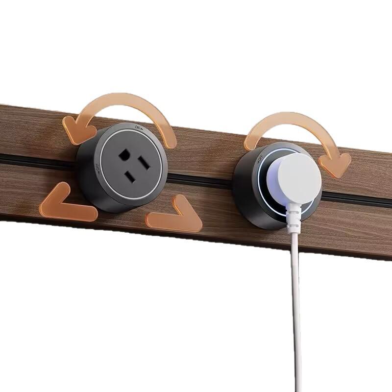 European Standard Aluminum Alloy Track Socket with Wood Grain Design
