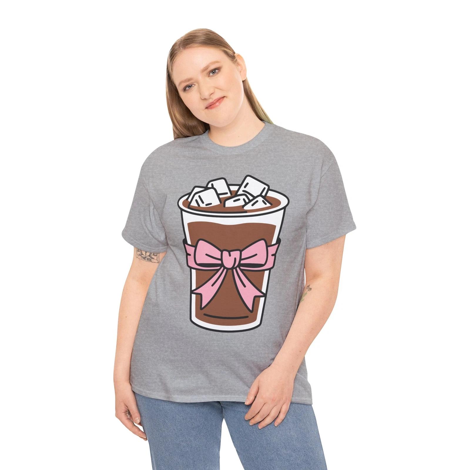 Iced Coffee with Ice T-Shirt | Funny Caffeine Addict Graphic Tee L