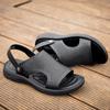 Fashion Genuine Leather Men Sandals Male Summer Shoes Outdoor Casual Sandals Cowhide Beach Shoes Two Uses Men's Sandals 6985