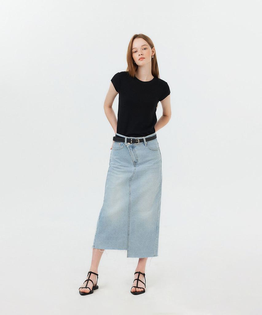 Potipo [W] Asymmetrical Cut Denim Skirt