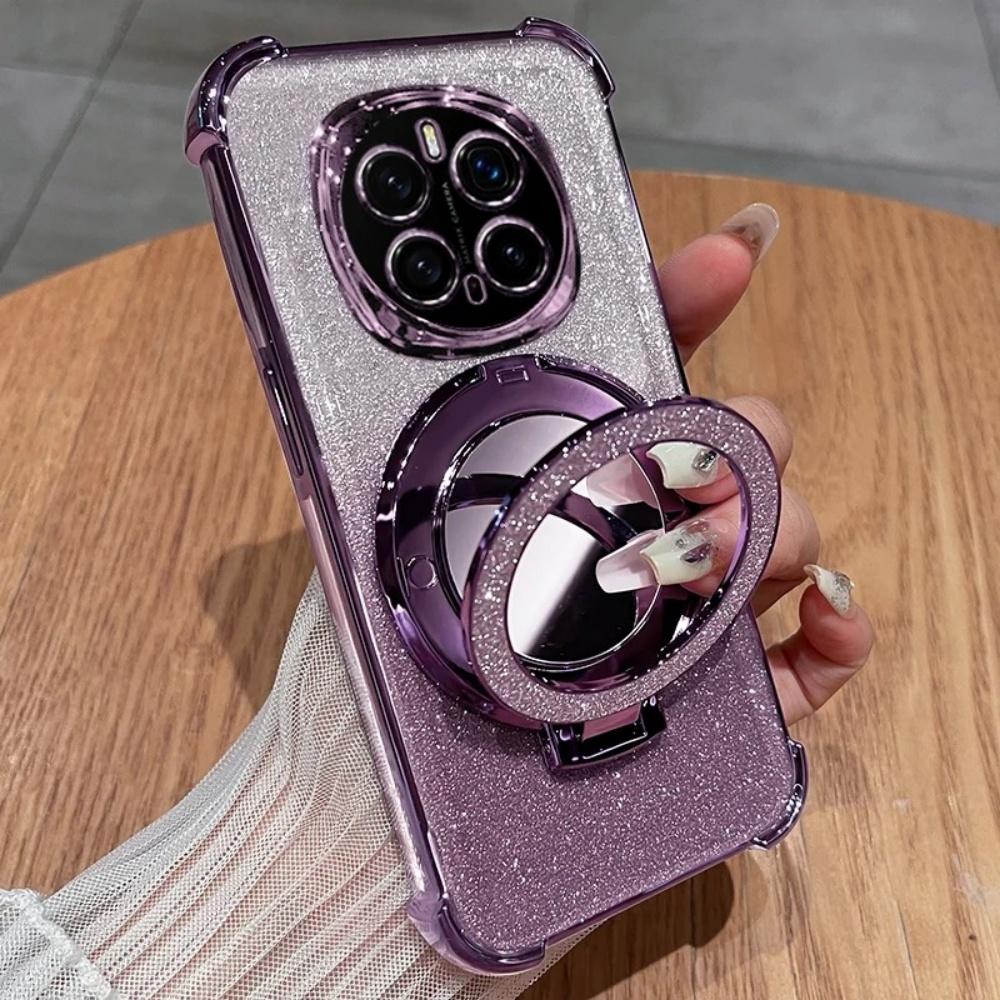 Phone Case For Xiaomi 14T Pro 15T 13T 12T 11 Lite 15 12X 17 Pro Max Bracket Mirror With Crystal Chain Shock-Absorbing Ahell