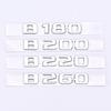 Emblemi Coda e Cilindrata Compatibili per Mercedes-Benz Classe B: B180, B200, B220, B260
