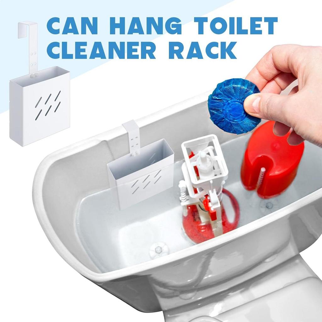 Hållare för toalettankrengöring Rostfritt stål Förvaring Justerbar krok Fäste för toalettankrengöring för Hem Badrum Toalett