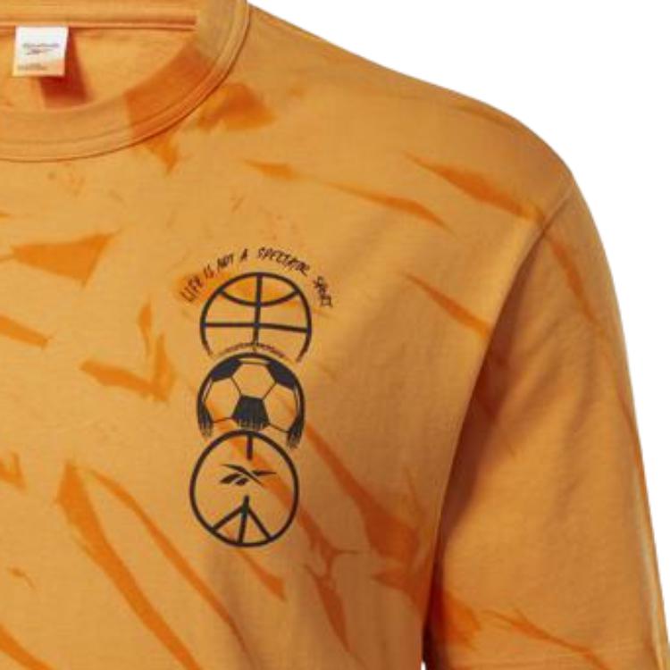 Reebok Striped Casual Crew Neck American Moisture Wicking Classic Fashion Pattern Printed Retro Sports Short Sleeve T-Shirt Unisex T-Shirt IC1952