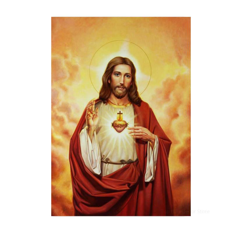 Jesus Series Canvas Posters and Prints Christian Wall Art Picture Painting for Living Room Home Decor Wall Painting Gifts