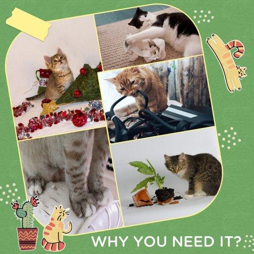 Green Indoor Cat Tree with Hammock, Cat Tower with Scratch Column, Platform, Ball, Indoor Cat Furniture.