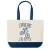 Tote Bag - PLANETEE - I Can't BMX - Blue Background - Cotton - 40 X 45 Cm