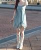 Ilio [Bit-O X Ilio] Jade Mint Asymmetric Chiffon Dress