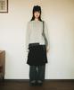 Ohesio Shirring Layered Dress, Charcoal
