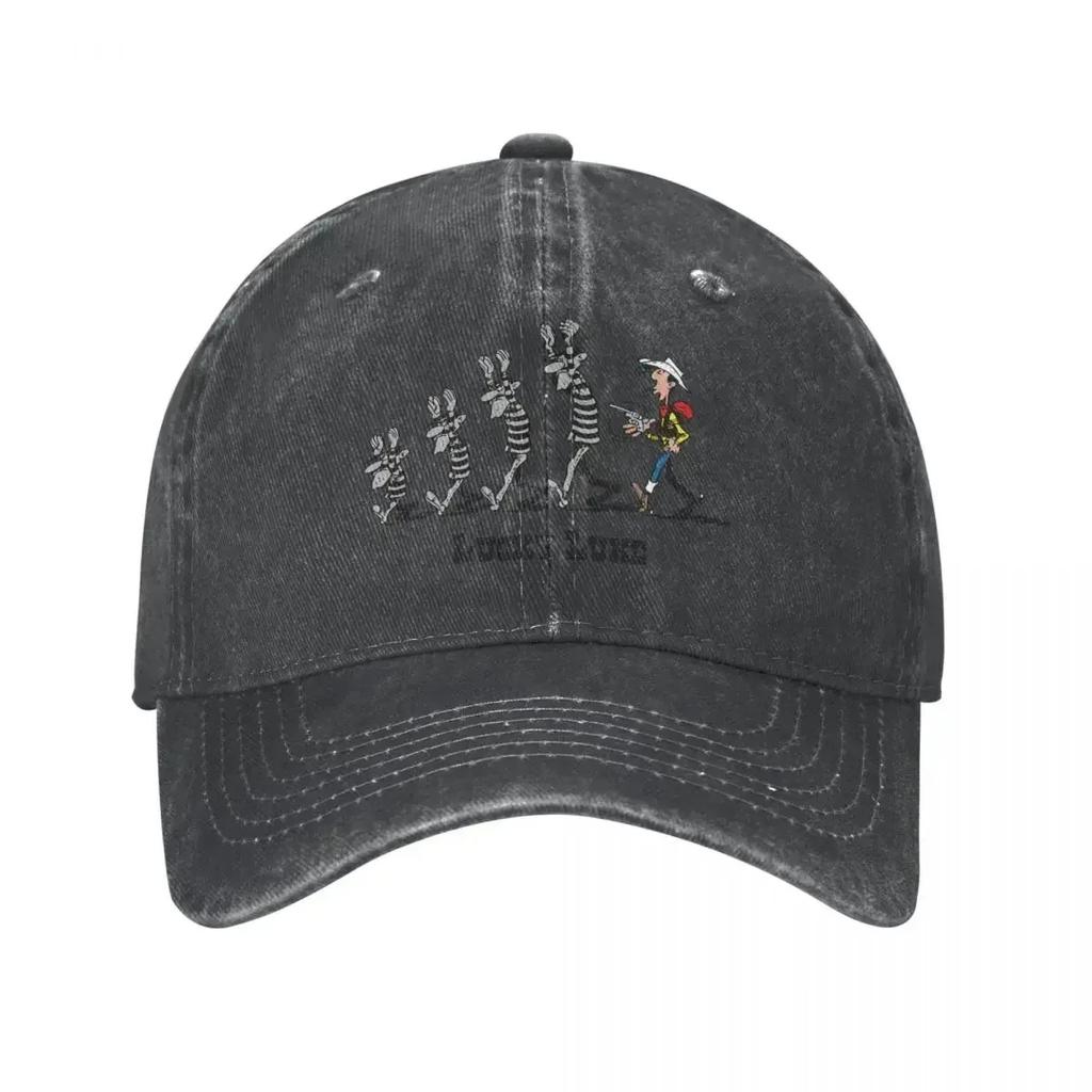 Lucky Luke Arrested Dalton Brothers Baseball Cap for Men Women Distressed Denim Snapback  Outdoor Summer Gift Hats