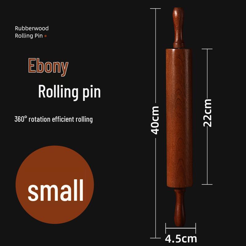 Ebony Large Solid Wood Rolling Pin for Dumpling Dough