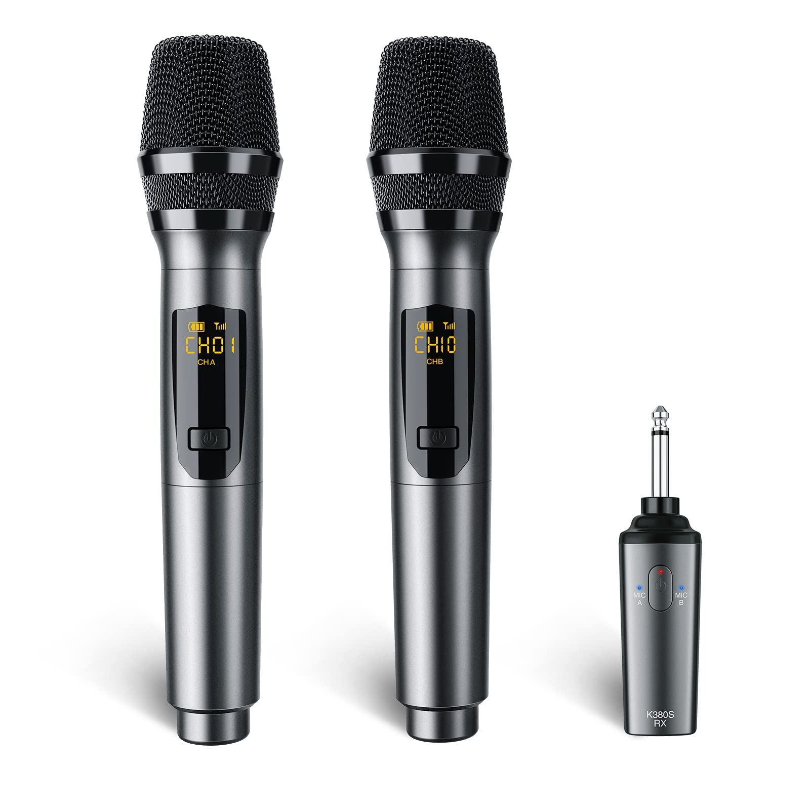

Rechargeable Dynamic Microphone, Wireless Microphone, UHF Microphone, Wireless Microphone, Handheld Microphone, Comes with Mini Receiver, Great for