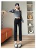High-Waisted Slimming Straight-Leg Cigarette Jeans for Petite Women, Spring/Autumn 2026, Good Drape