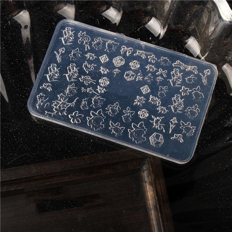 Nails Art Moulds Silicone Template Nails Designing Tool Flower Theme Silicone Handmade Molds for Manicure Creation