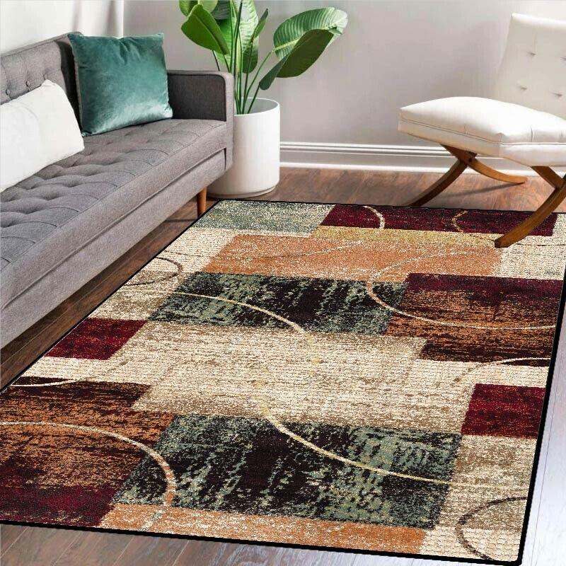 

Ковры в полоску в скандинавском стиле для декора гостиной, ковер с узором в клетку, украшения для дома, ковры для спальни, большой ковер, нескользящий коврик 60x90cm door mat