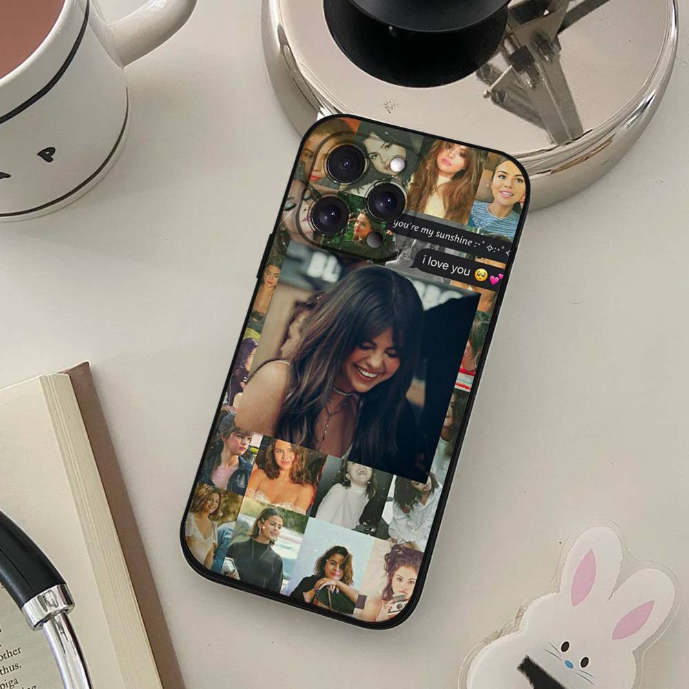 Selena Gomez Phone Case For IPhone 17 16 15 14 13 12 11 X XR XS Plus Pro Max Mini Soft Black Cover