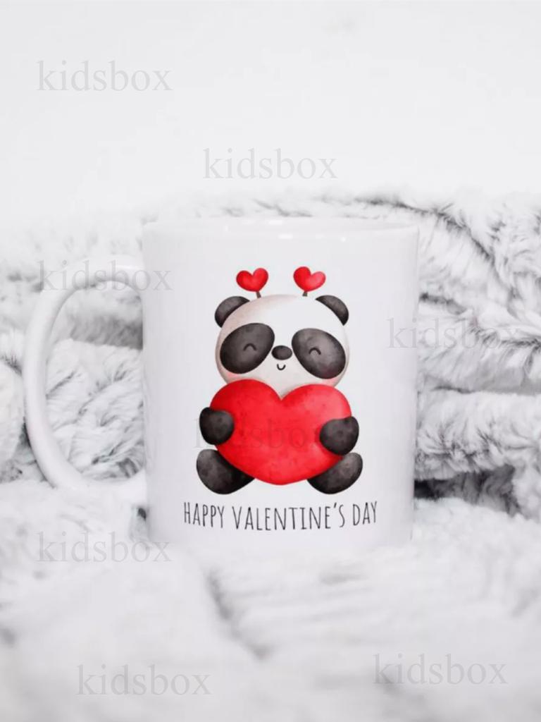 Mug February 14 with Print Ceramic Cup Valentine's Day 330 Ml 