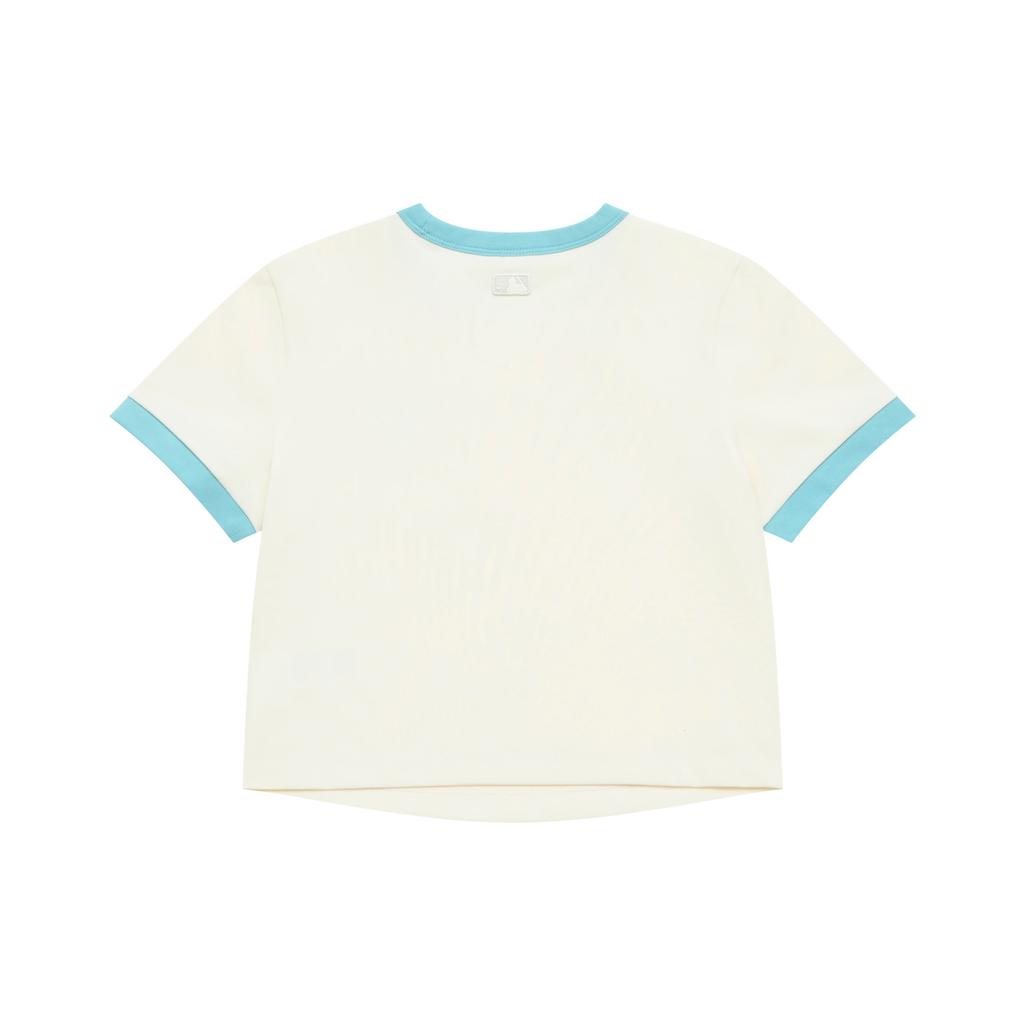 MLB New York Yankees Slim Fit Basic Casual Sports Comfortable Fashion Round Neck Short Sleeve T-Shirt Women T-Shirts Off-White 3FTSA0353-50CRS