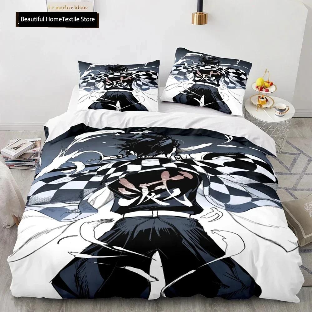 Demon Slayer 3d Bedding Set Anime Duvet Cover Pillowcases Single Twin Full Queen King Size Boys Girls Boys Gift Home Decor