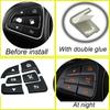 Black Car Steering Wheel Button Switch Trim Cover Sticker Compatible with Mercedes Benz C GLC V Class W205 X253 W447