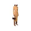 By Far Crocodile Pattern Embossed Zipper Closure Leather Mahjong Bag Handheld Shoulder Bag Women bags Brown 22PFRCLSSEQCCEMED