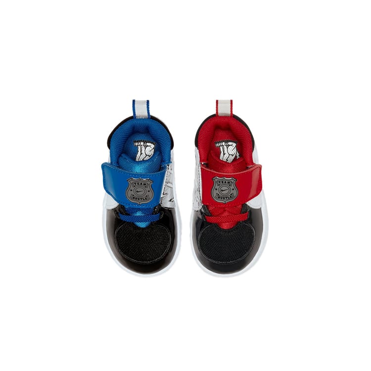 Nike Team Hustle D 9 Auto Mid Top Basketball Shoes Black White Infant And Toddler CK0617-001