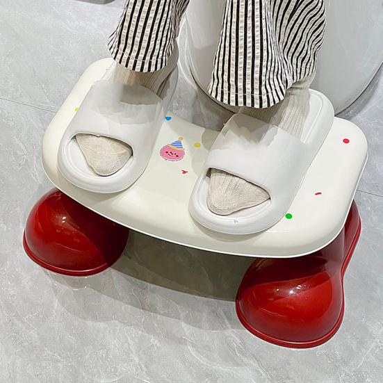 Toilet Stool Adults Squatting Toilet Stool with Anti-Slip Pads PP Plastic Bathroom Step Stool Portable Potty Stool
