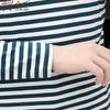 Men's Striped Cotton Blend Long Sleeve Polo Shirt