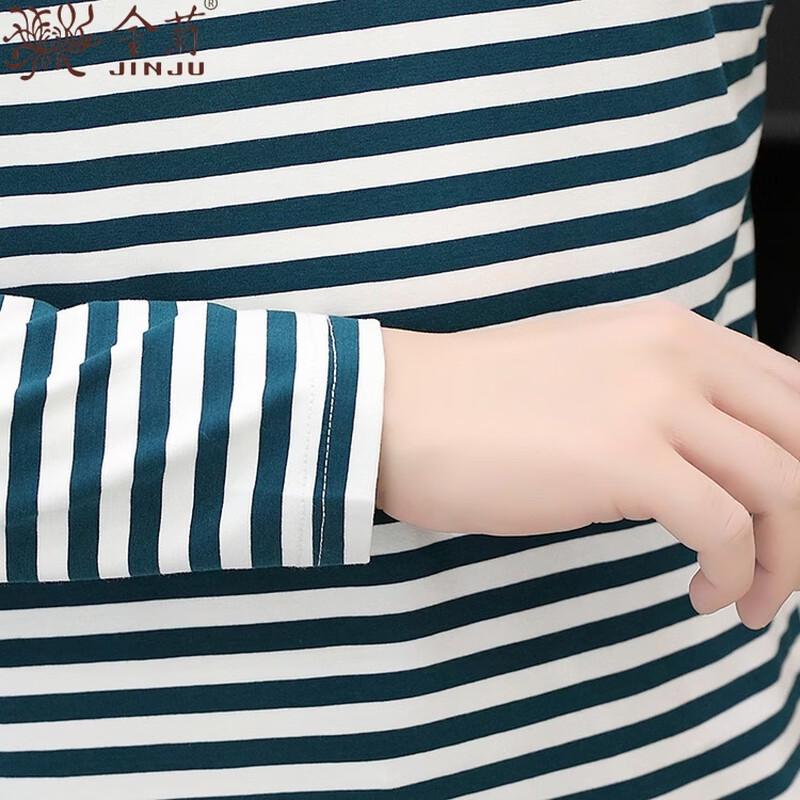 Men's Striped Cotton Blend Long Sleeve Polo Shirt