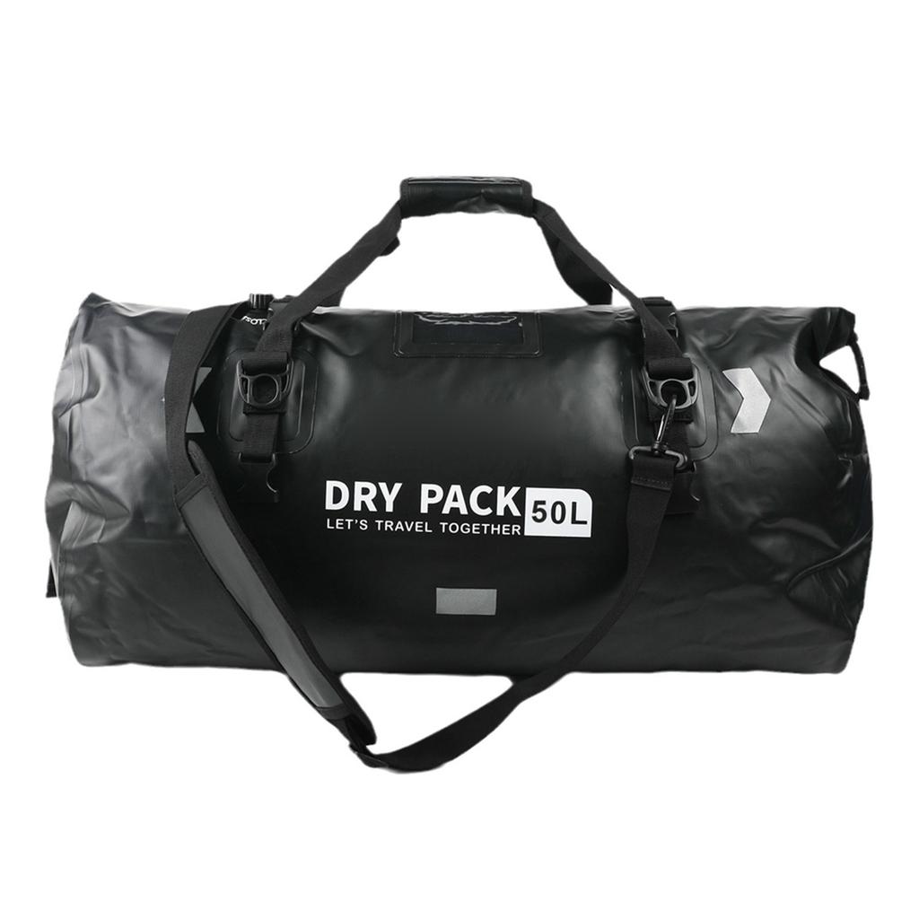   80L Motorcycle Dry Bag Tail Luggage Bag PVC Waterproof Duffel Bag for Motorcycling Camping Boating Fishing Kayaking