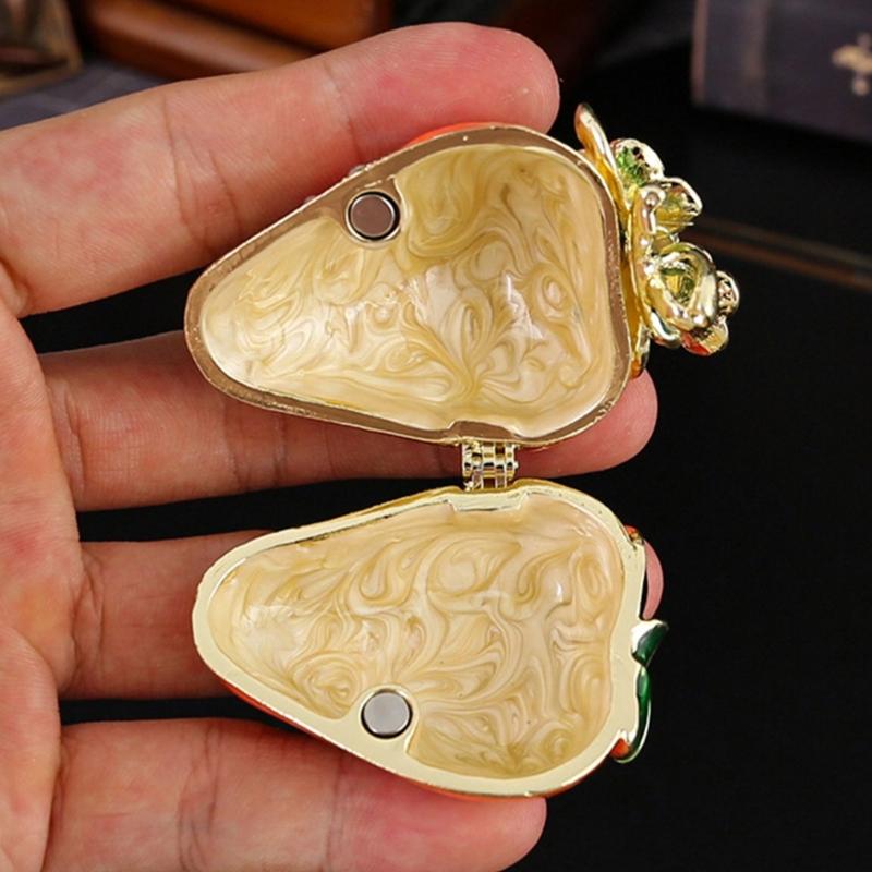 Sturdy Alloy Strawberry Design Jewelry Organizers Portable for Travel Home Use