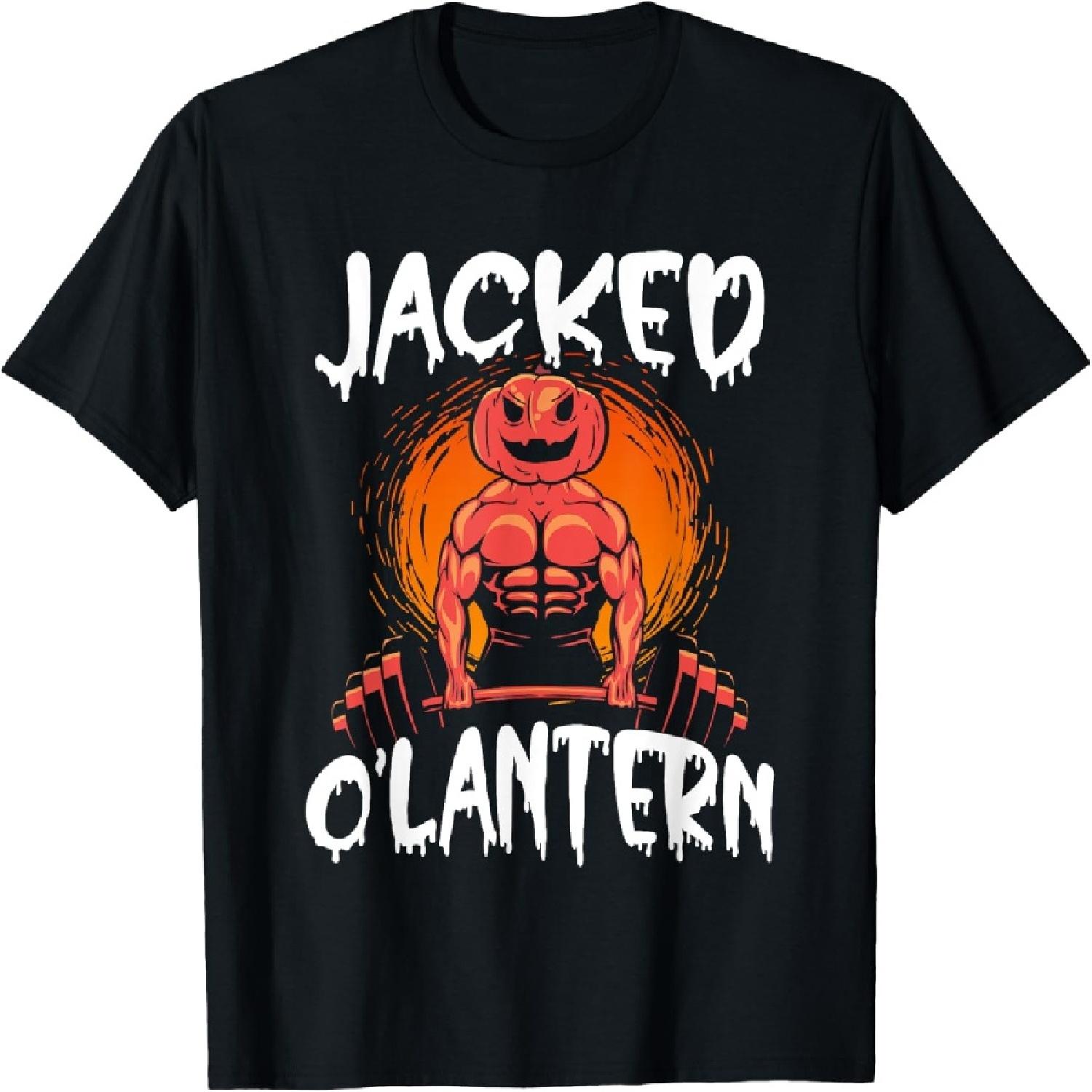 Jacked O Lantern Halloween Weightlifting Muscle Workout T-Shirt XXXXXL разноцветный